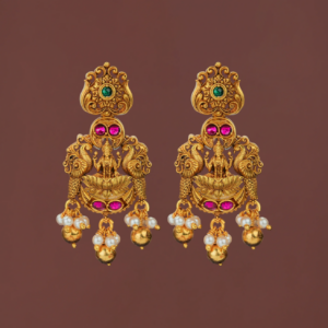 Pink Moti Earrings