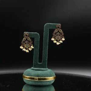 White Kundan Earring
