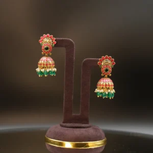 Pink Kundan Earring