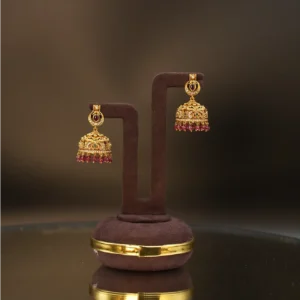 Red Jhumka Earring